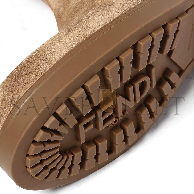 F**di thread light brown suede boots 8w8574ay9pf0xfy